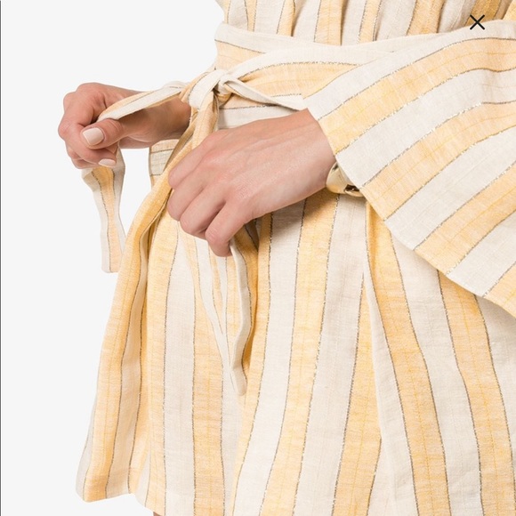 Yellow metallic stipe shorts - Picture 4 of 5